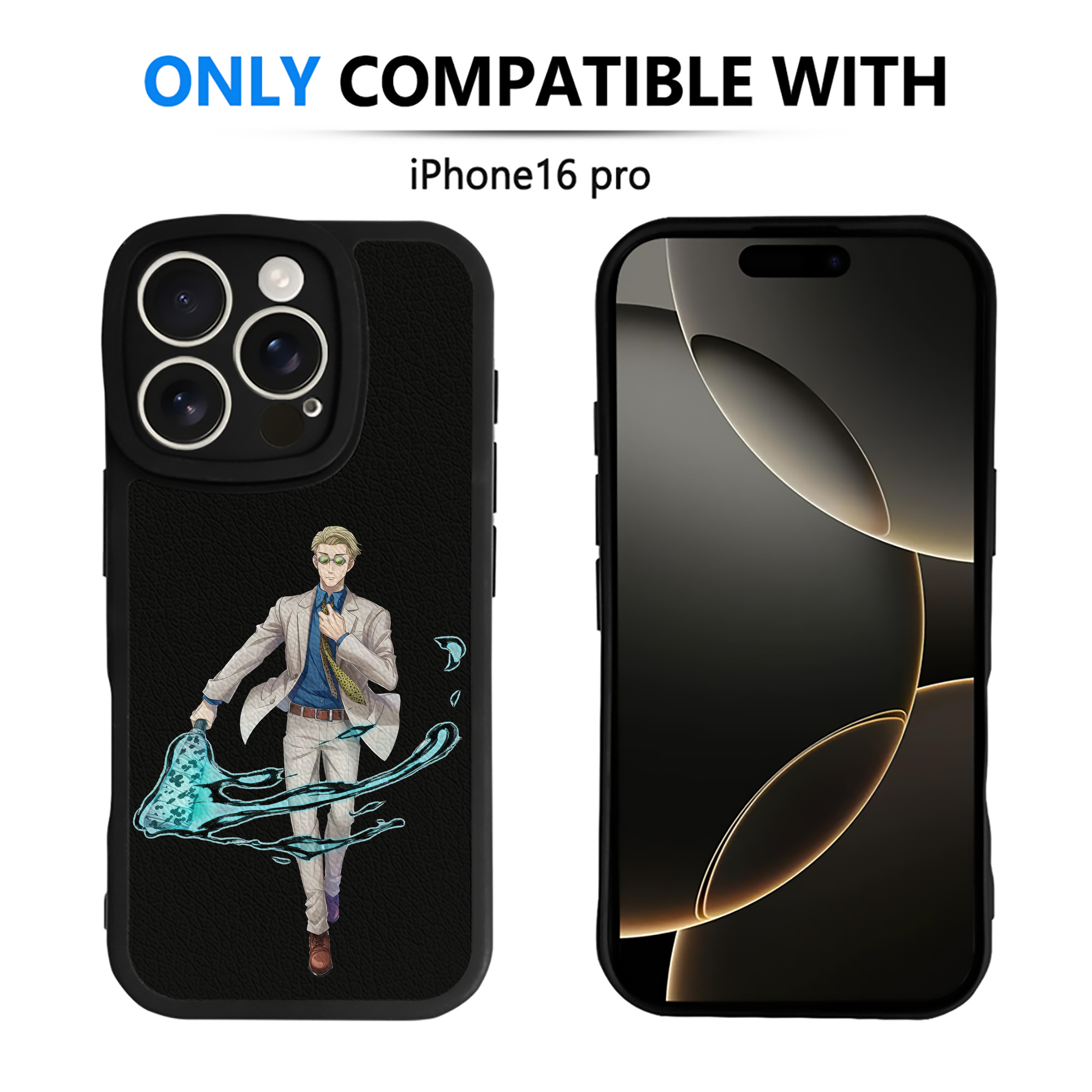 （画像用） 呪術廻戦 Jujutsu Kaisen 【iPhone 16シリーズ対応】シリコンスマホケース（レザー調） 材質：シリコン